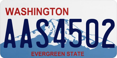 WA license plate AAS4502