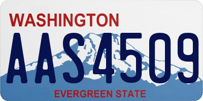 WA license plate AAS4509