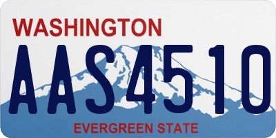 WA license plate AAS4510