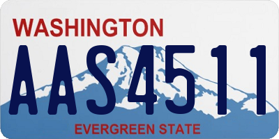 WA license plate AAS4511