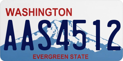WA license plate AAS4512