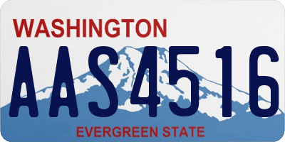 WA license plate AAS4516