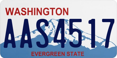 WA license plate AAS4517
