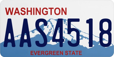 WA license plate AAS4518