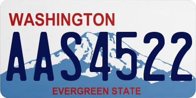WA license plate AAS4522