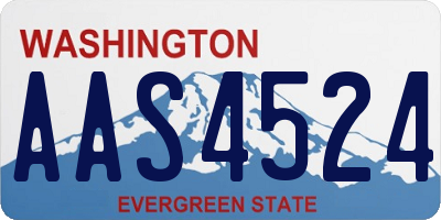 WA license plate AAS4524