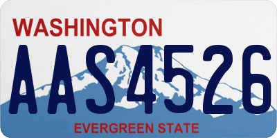WA license plate AAS4526