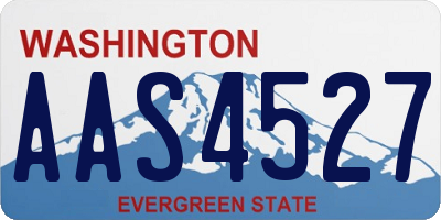 WA license plate AAS4527