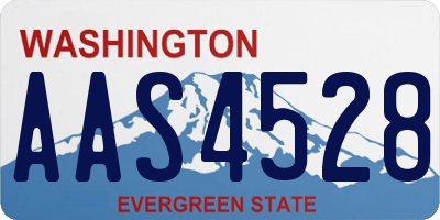 WA license plate AAS4528