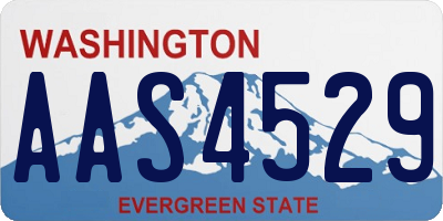 WA license plate AAS4529