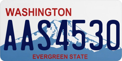 WA license plate AAS4530