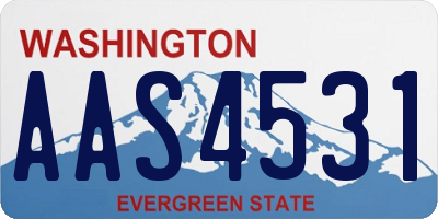 WA license plate AAS4531