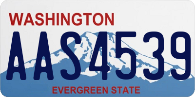 WA license plate AAS4539