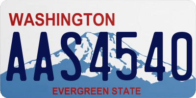 WA license plate AAS4540