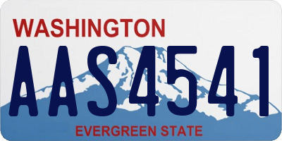 WA license plate AAS4541