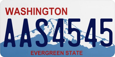 WA license plate AAS4545