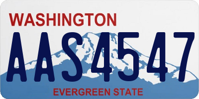 WA license plate AAS4547