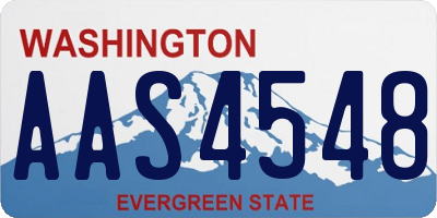 WA license plate AAS4548