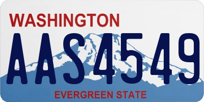 WA license plate AAS4549