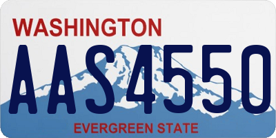 WA license plate AAS4550