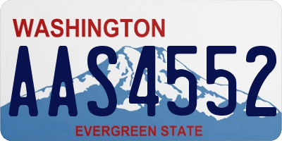 WA license plate AAS4552
