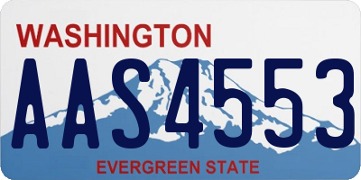 WA license plate AAS4553