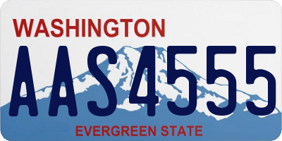 WA license plate AAS4555