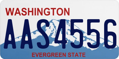 WA license plate AAS4556