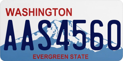 WA license plate AAS4560