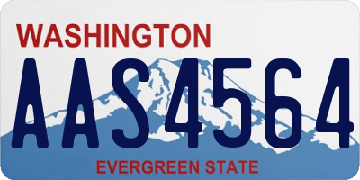 WA license plate AAS4564