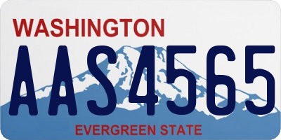 WA license plate AAS4565