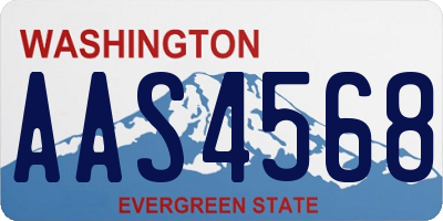 WA license plate AAS4568