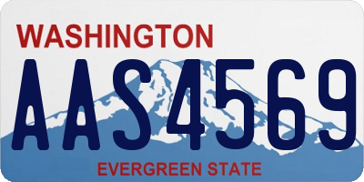 WA license plate AAS4569