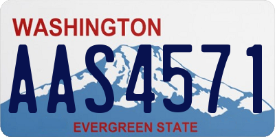 WA license plate AAS4571