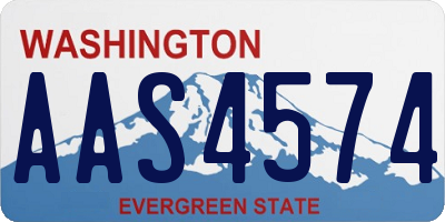 WA license plate AAS4574