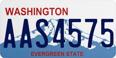 WA license plate AAS4575