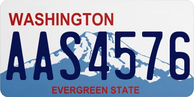 WA license plate AAS4576