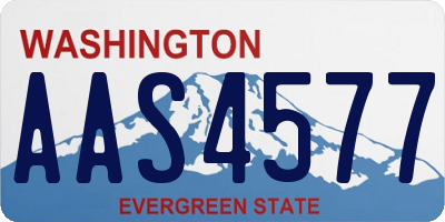 WA license plate AAS4577