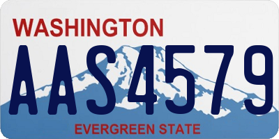 WA license plate AAS4579