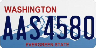 WA license plate AAS4580