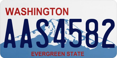 WA license plate AAS4582