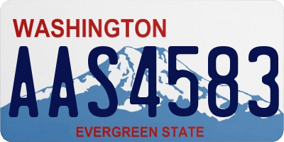 WA license plate AAS4583