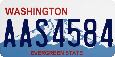 WA license plate AAS4584