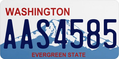 WA license plate AAS4585