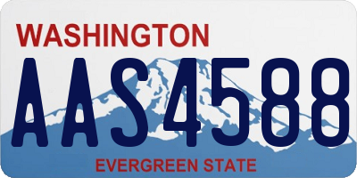 WA license plate AAS4588