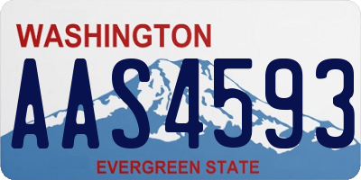 WA license plate AAS4593