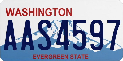 WA license plate AAS4597