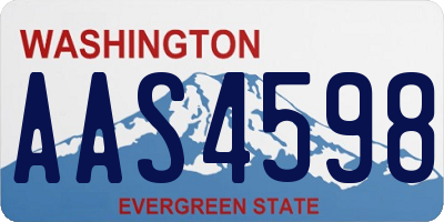 WA license plate AAS4598