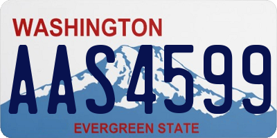 WA license plate AAS4599