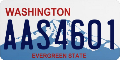 WA license plate AAS4601